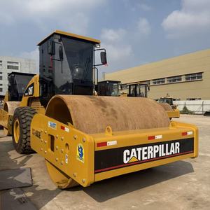 Compacteur routier statique d'occasion d'origine japonaise CAT CS-683E, machine compacteuse vibrante à tambour unique Caterpillar CS683E - Product Image 1