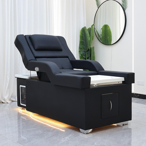 Fauteuil de lavage multifonctionnel de style antique pour salon, avec dossier réglable, pour thérapie capillaire, lit de pédicure spa avec bain de pieds - Product Image 4