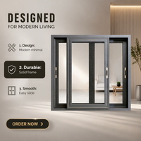 Ventana Corredera para Casa AOSTTER NFRC CE Antirrobo e Impermeable con Malla, Reemplazo de Ventanas de Vidrio de Aluminio Residenciales