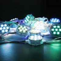 Source de lumière LED à points SMD 5050 RGB 7 pixels 50 mm pour extérieur, pixels LED pour mur