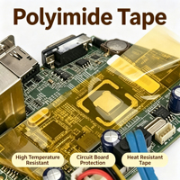 Cinta de Poliéster Industrial, Solución de Aislamiento Eléctrico para Bobinas de Transformadores, Enmascaramiento de PCB y Aplicaciones de Alta Temperatura