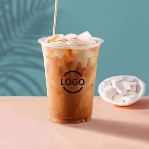 Gobelets jetables en PET transparents de 98 mm, 16 oz, avec couvercles, imprimés avec logo personnalisé, pour boissons chaudes, café, jus, bubble tea, boba, tequila, eau minérale - Product Image 5