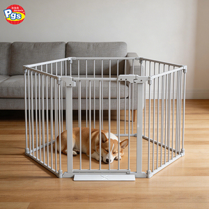 MFF001 Metal Fireplace Fence Portable Baby Playpen Fence Gates Pet Fence for Baby Pet - Product Image 1