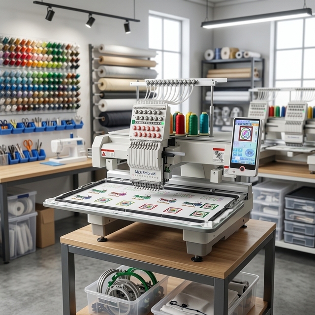 Single Head 15 Needles Computer Embroidery Machine Automatic Thread Cutting/thread Trimmer/color Change for Cloth Cap Belt Bag