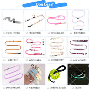 تصميم مخصص طوق الكلب مع المقاود مطابقة مجموعة طوق دائم عالية الجودة الفاخرة شخصية قابل للتعديل طوق الحيوانات الأليفة - Product Image 4