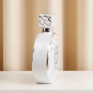 Botella de Perfume redonda para decoración del hogar, cristal de cerámica plateado de lujo, delicado, <span class=keywords><strong>precio</strong></span> de fábrica - Product Image 4
