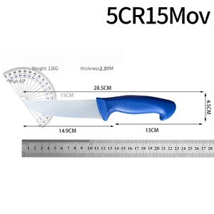 Ensemble de couteaux de boucher professionnels multi-tailles pour désosser, éplucher et fileter, manche antidérapant, acier inoxydable, pour la découpe de viande - Product Image 4
