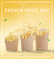 Boîte d'emballage de chips de pommes de terre Coupe de frites 16oz Triangle Boîte de frites