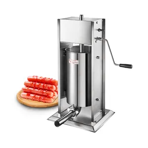 Machine de remplissage de saucisse manuelle commerciale à deux vitesses Lampe de boeuf de porc Machine de fabrication de farce de saucisses manuelle