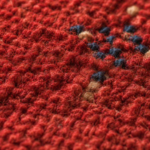 Tapis en laine Gabbeh noué à la main rouge, tapis de sol artisanal de qualité supérieure avec envers en jute antidérapant, à poils moyens, pour salon, chambre, bureau - Product Image 5