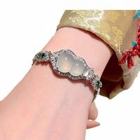 Collier et bracelet élégants de haute qualité pour femmes, avec pendentif en cristal violet sculpté en forme de cabochon, bijoux statement