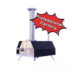 Four à pizza portable à double combustible de 16 pouces à granulés/gaz avec couvercle de coupe-peau de pierre à pizza pour grils de barbecue en plein air - Product Image 2