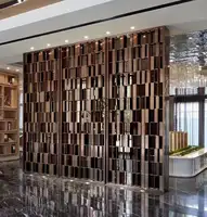 सस्ते होटल रेस्तरां सजावटी स्टेनलेस स्टील धातु दीवार विभाजन कमरे डिवाइडर स्क्रीन
