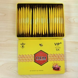 Nouveautés : Boîtes en papier couché pour miel de fraise VIP pour hommes, Pack <span class=keywords><strong>Platine</strong></span> VIP, Boîte d'emballage pour miel, Compléments alimentaires à base de plantes - Product Image 4