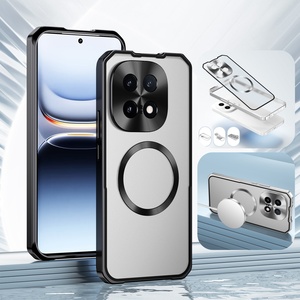 Funda Magnética Híbrida con Marco Metálico para vivo IQOO 15 5G, Carcasa Trasera Transparente Esmerilada de PC, Resistente a Impactos - Product Image 1