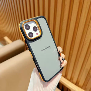 Funda de teléfono a prueba de caídas antideslizante negra transparente Popular para Samsung Galaxy <span class=keywords><strong>A23</strong></span> A24 A25 A26 funda de parachoques colorida de lujo A05 A06 - Product Image 4