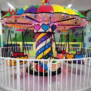 <span class=keywords><strong>Silla</strong></span> Voladora Giratoria con Forma de Paraguas Arcoíris, con Asientos en Forma de Corazón y Luces LED para Parques Infantiles - Product Image 5