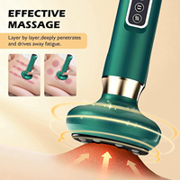 Masseur électrique intelligent 12 niveaux Gua Sha à ventouses, avec contrôle de la chaleur par lumière rouge et aspiration sous vide, pour usage domestique et professionnel, pour le remodelage corporel