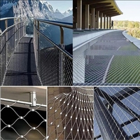 316 filet de maille de corde de câble métallique d'acier inoxydable Flexible pour la technique de surface de Style uni de mur d'escalade de vert de plante
