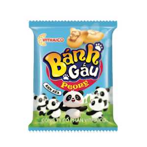 Galletas de Leche con Crema de Peonía 25g, Galletas Crujientes con Forma de Animal y Relleno Cremoso de Leche para Meriendas Escolares - Product Image 2