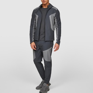Nouvelle veste à capuche tissée pour <span class=keywords><strong>homme</strong></span> grande taille, coupe-vent en polyester, avec logo personnalisé réfléchissant et fermeture éclair, idéale pour le <span class=keywords><strong>jogging</strong></span> - Product Image 1