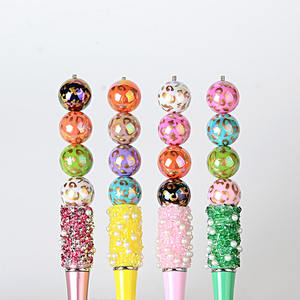 16mm <b>UV</b> Electroplated Acrylic Leopard Print Through-Hole Pattern Mixed Color Mobile Phone Chain Keychain String <b>Pen</b> DIY Beads - Product Image 3