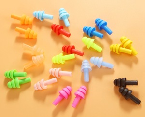 Tappi per le orecchie in silicone a tre strati per albero di Natale insonorizzazione con cancellazione di rumore impermeabili per nuoto per adulti bambini - Product Image 2