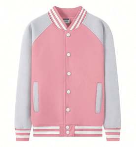 Veste de baseball respirante à col en V pour hommes, en molleton, avec broderie et logo personnalisés, style folklorique, été/hiver, vente chaude - Product Image 3