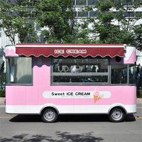 Camion de nourriture mobile de grande taille personnalisé, camion à café, camion à glaces sucrées, entièrement équipé, camion de nourriture électrique à vendre