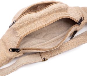 Bolso Bandolera para Mujer, Estilo Boho <span class=keywords><strong>Hippie</strong></span>, <span class=keywords><strong>Riñonera</strong></span> Blanca para Senderismo, Correr, Trotar, <span class=keywords><strong>Riñonera</strong></span> con Cinturón - Product Image 4