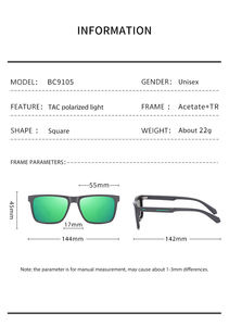 Gafas de Sol Deportivas PARANOID 2025 con Lentes Polarizadas UV400 TAC para Exteriores y Conducción, con Logotipo Personalizado, Modelo 2024 - Product Image 6