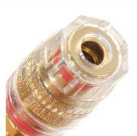 Connecteur de borne de haut-parleur femelle 42MM rouge/noir, norme IEC 250V, avec isolation ABS et trou de vis, certifié CE RoHS
