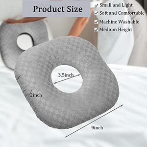 Ear Piercing Pillow for Side Sleepers Adjustable Memory Foam Filled Ergonomic Washable Design Pain Relief Pressure Sore - Product Image 5