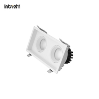Spot encastré réglable à double tête 10W 15W 25W 2x10W 2x15W 3x10W 3x15W COB LED Grille Multiple Downlight
