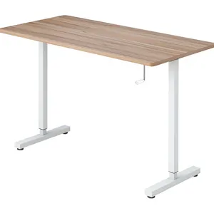 Personalizado madeira grão moderno escritório mesa mobiliário executivo diretor escrever mesa de mesa moderna manual altura ajustável mesa