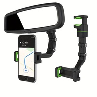 Support universel pour téléphone portable à clipser sur rétroviseur de voiture pour enregistrement vidéo en vue à la troisième personne et enregistreur de conduite
