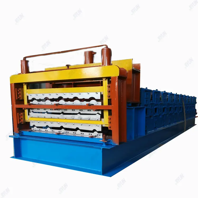 Building Material Ibr Panel / Corrugated Metal Steel Glazed Tile Roofing Sheet Machine Three Layer Roll Forming Machine