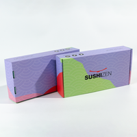 Boîtes d'expédition en carton ondulé écologiques en gros, fabriquées à partir de matériaux recyclés, pour emballages de sushis, de pâtisseries et de biscuits à emporter
