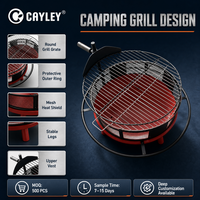 Barbecue portable à bois avec grille de cuisson pour camping, jardin, terrasse et fêtes en famille
