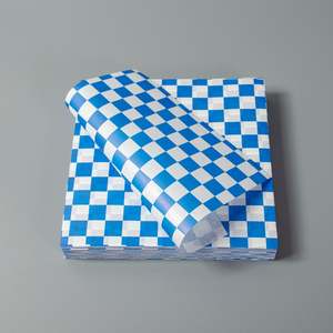 <b>Wax</b> Printed Plaid Greaseproof <b>Paper</b> Unbleached Baking Sandwich PE Coated <b>Paper</b> for Cooking - Product Image 1