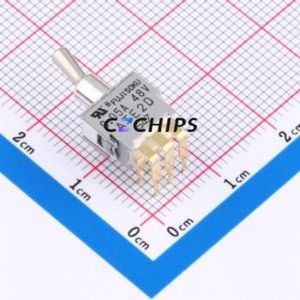 ATE2D-6M3-10-Z Toggle Switch Through hole Component (THT) Switch Double Pole Double Throw 48V 48V Cylindrical Knob - Product Image 1