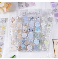 Autocollants de sceau de cire translucides Shanle, sceaux en relief 3D floraux pour enveloppes, décorations imprimées pour scrapbooking