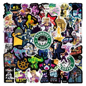50 autocollants amusants de l'<span class=keywords><strong>anime</strong></span> japonais <span class=keywords><strong>JoJo</strong></span> Bizarre Adventure, étiquettes graffiti pour promotion de boutique, cadeau, décoration cosplay - Product Image 2