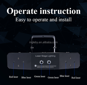 <span class=keywords><strong>DMX</strong></span> lampu pesta Laser RGB 6 mata, lampu konser disko diaktifkan suara dengan efek pola - Product Image 2