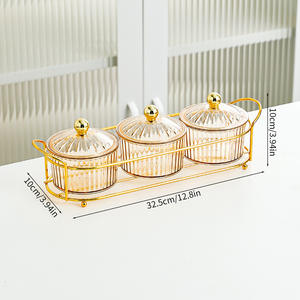 ヨーロピアンスタイル透明正方形プラスチック収納ボックス家庭用装飾ドライフルーツプレートスナックキッチン用品ドライフルーツドライ収納ボックス - Product Image 6