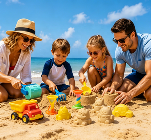 Set <span class=keywords><strong>di</strong></span> 7 Giocattoli da Spiaggia RTS: Paletta, Rastrello, Rullo, Stampi per Costruire Castelli <span class=keywords><strong>di</strong></span> <span class=keywords><strong>Sabbia</strong></span>, Kit Estivo per Bambini - Product Image 4