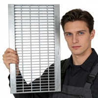 Grille en acier pour drainage de tranchées, plaque de grille en acier, grille plate en acier, fournie directement par l'usine