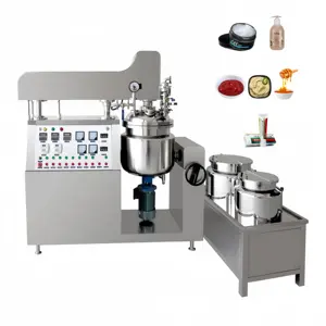 High Productivity 100L 200L 500L Stainless Steel Ointment Face Body Cream Homogenizer Blend Vacuum Emulsifying Mixing Machine