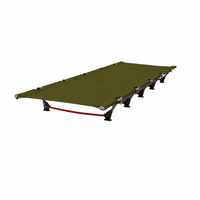 Lit de camping pliable robuste en alliage d'aluminium, tissu Oxford, portable, pour l'extérieur