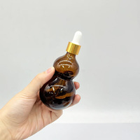 Flacons compte-gouttes créatifs en verre ambré pour huiles essentielles et échantillons de soins de la peau
